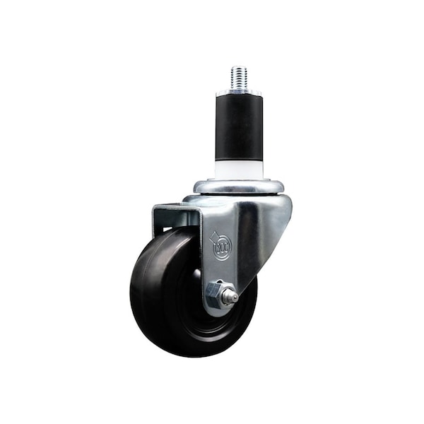 3'' Hard Rubber Wheel Swivel 1-1/2'' Expanding Stem Caster
